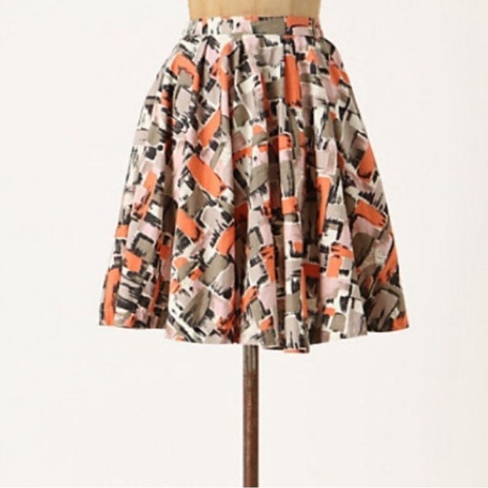 Lil painted brushstroke skirt in pink